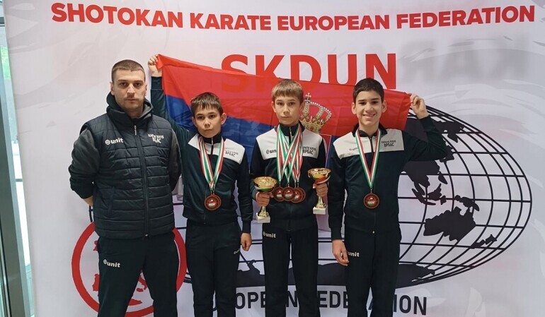 Седам медаља за каратисте из Врбаса на Европском шампионату